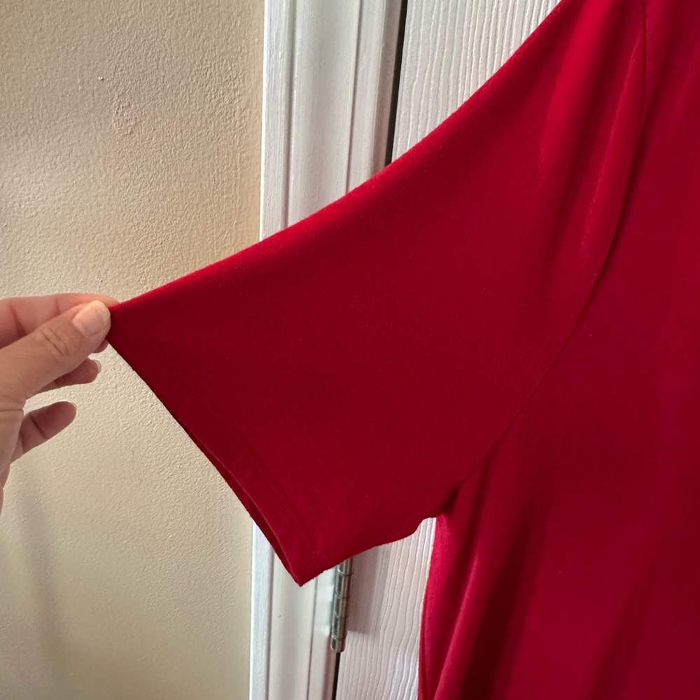 Zenana Premium size 3x Vibrant Red Maxi Dress with pockets EUC - Picture 4 of 6